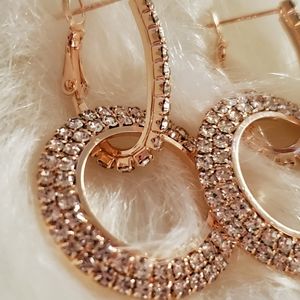 Rose gold color earrings